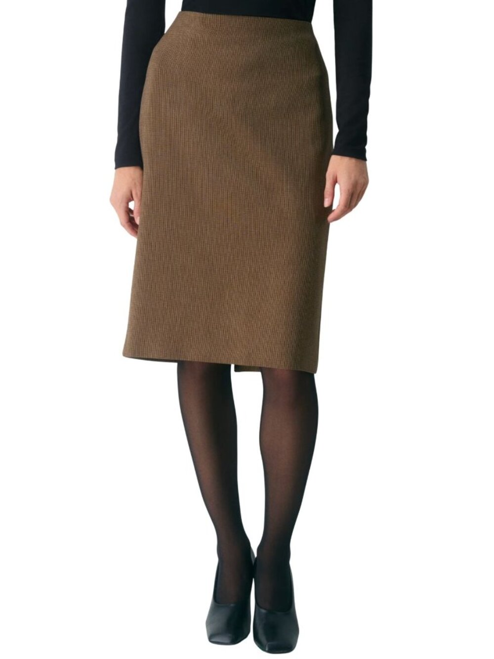 ARITZIA Babaton Vanguard Check Pencil Skirt Brown NWOT $128 Sz 4